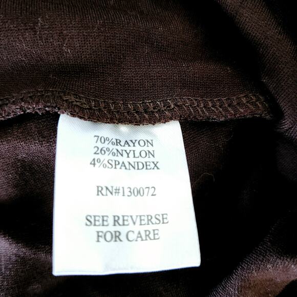 Brown Leggings Gold Accent Detail - Picture 5 of 5